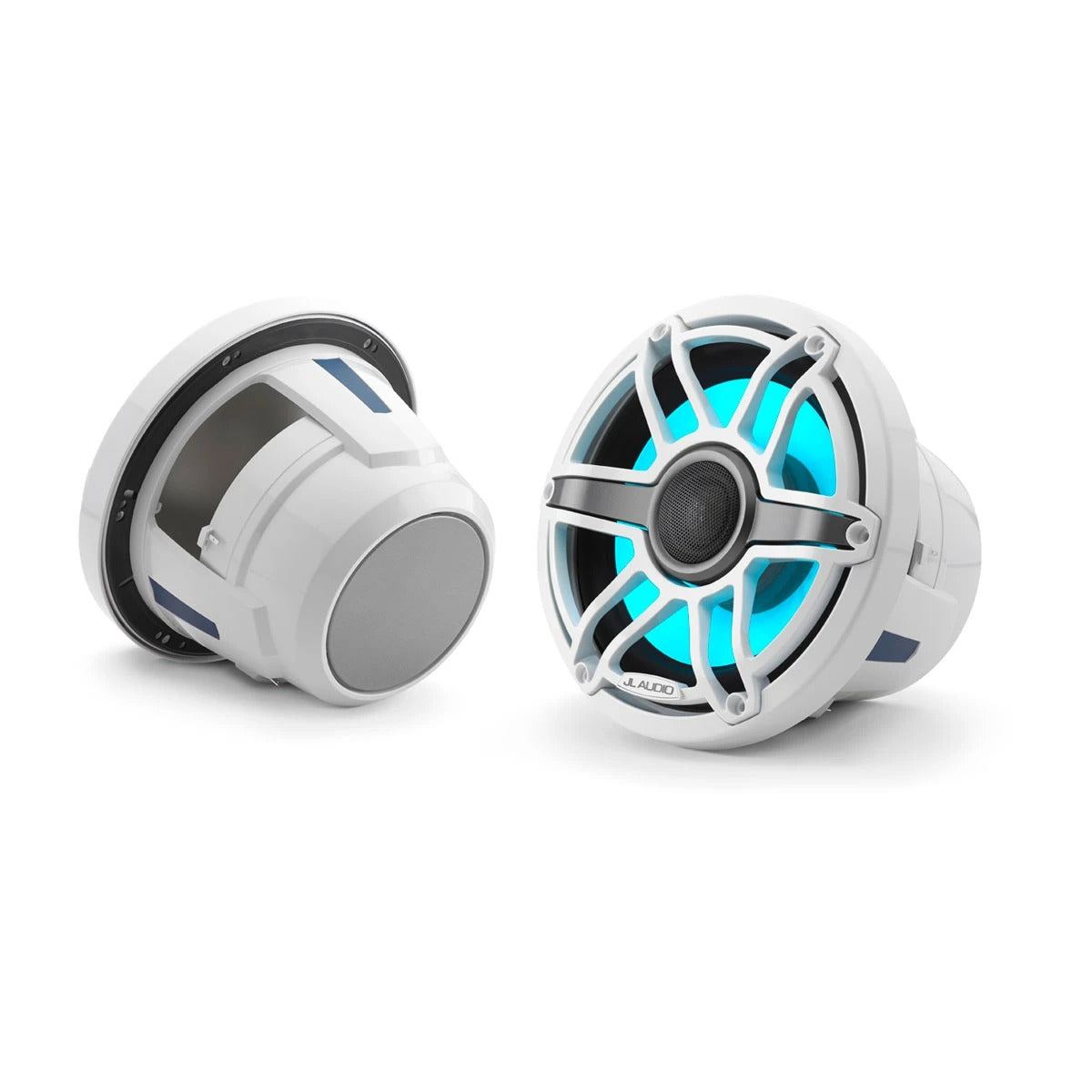 JL Audio M6 Marine Speakers - 8.8" - RGB LED - White Sport