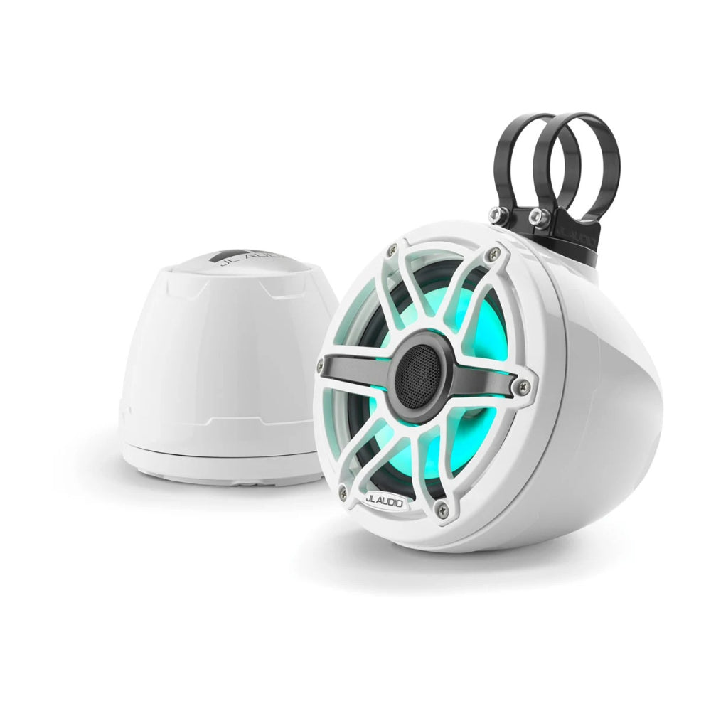 JL Audio M6 VeX Enclosed Speakers - 6.5″ - RGB LED - White Sport