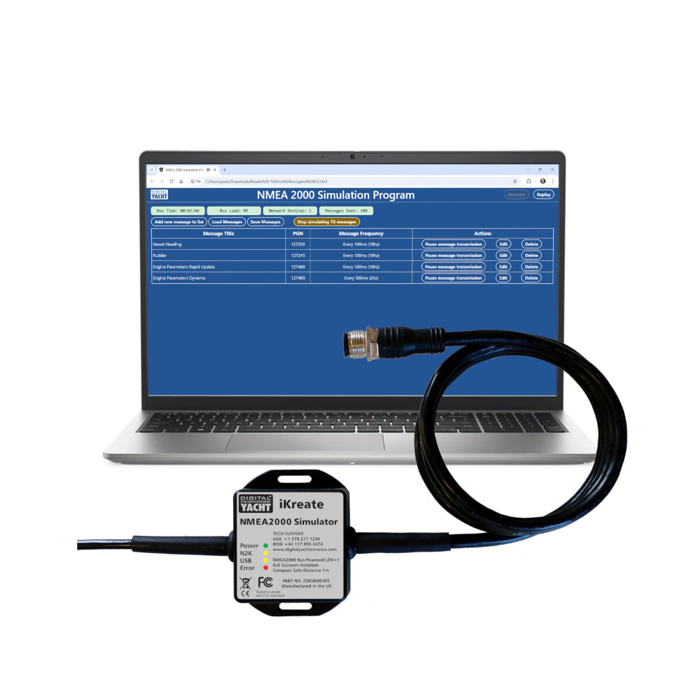 Digital Yacht NMEA 2000 Simulator Software & iKreate