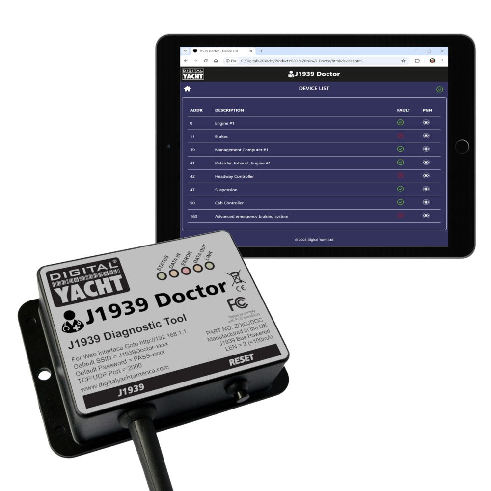 Digital Yacht J-Doctor J1939 Diagnostics Tool