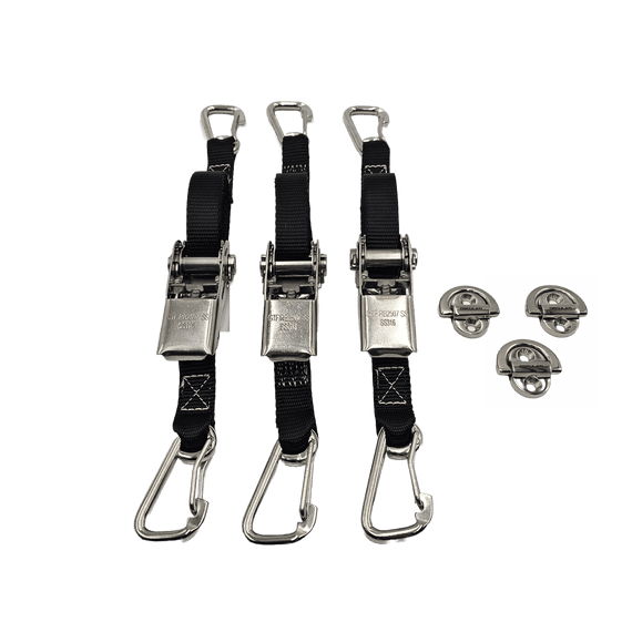 Hurley 3 Point Tie Down Kit - Black
