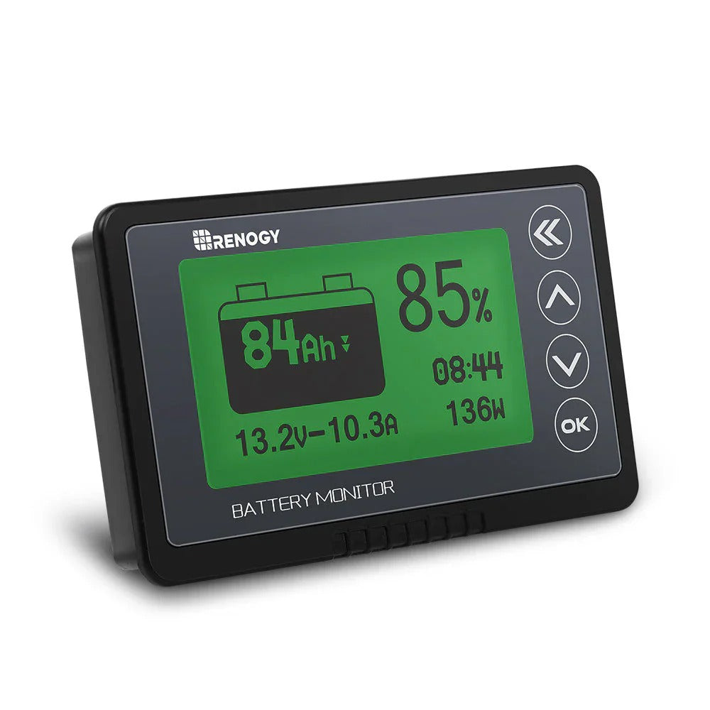 Renogy Core Battery Monitor - Panel Mounted Supplied with Shunt - 500A