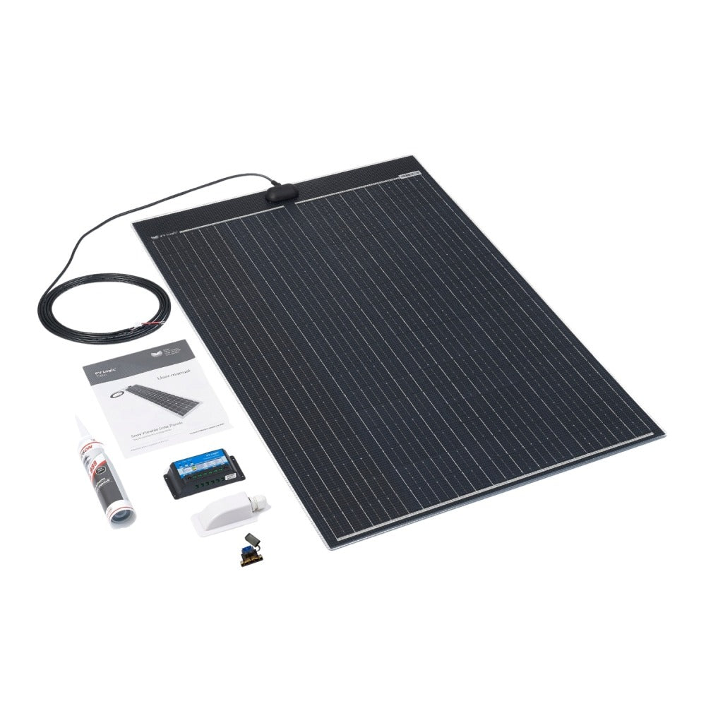 Solar Technology 125W Double ETFE Flexi Solar Panel Glue & 20A PWM