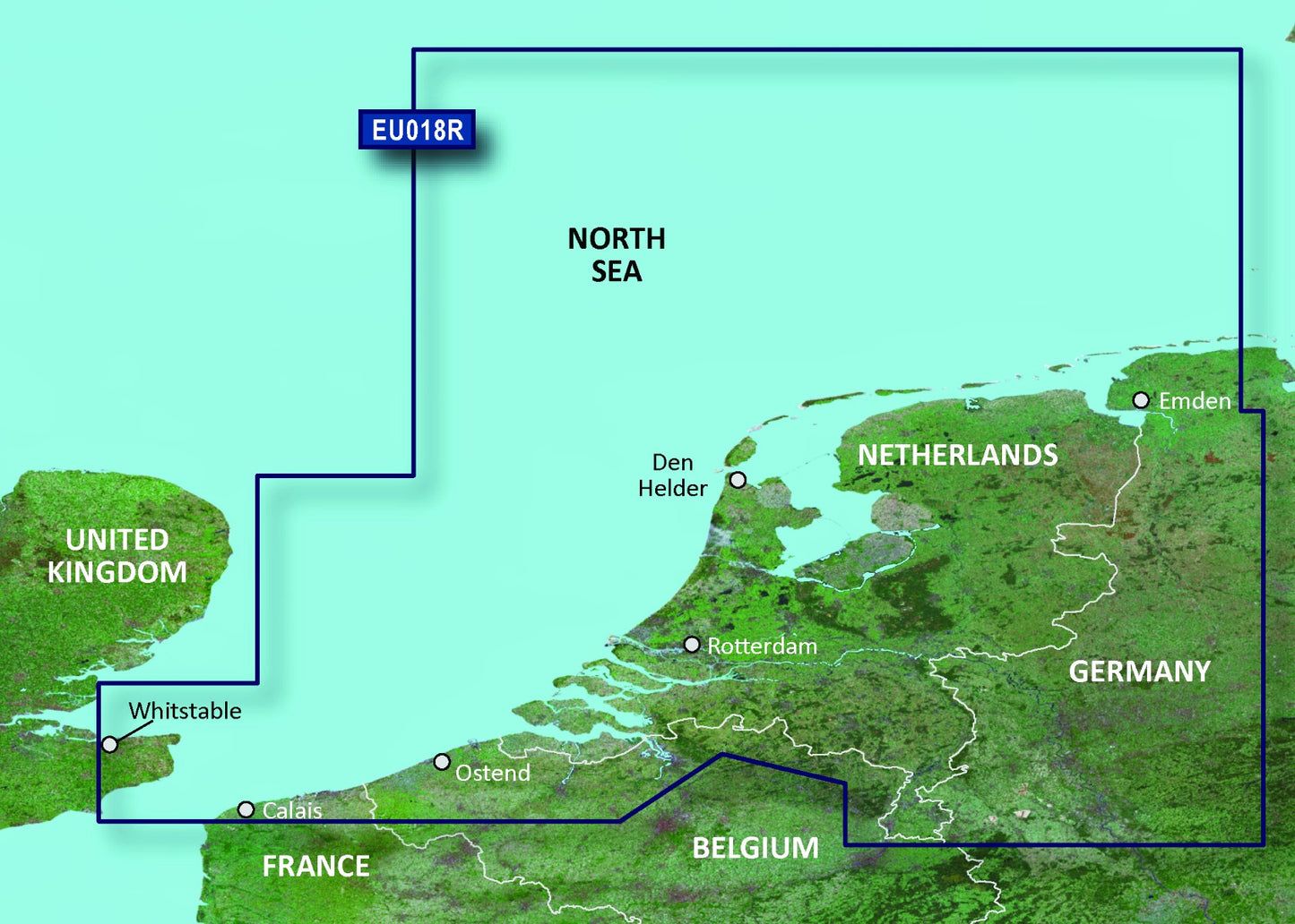 Garmin BlueChart G3 Vision - VEU018R: Benelux Offshore & Inland Waters