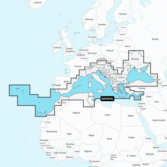 Navionics+ Large Chart: EU643L - Mediterranean & Black Sea