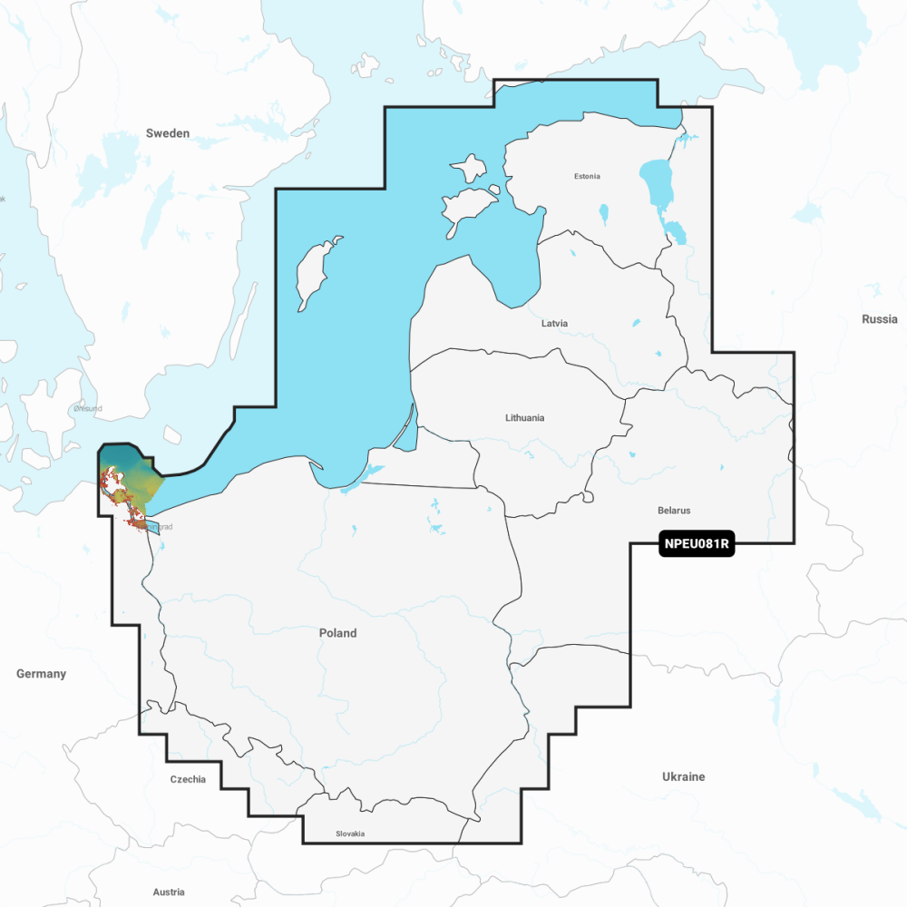 Navionics Platinum+ Regular Chart: EU081R - Baltic Sea East Coast