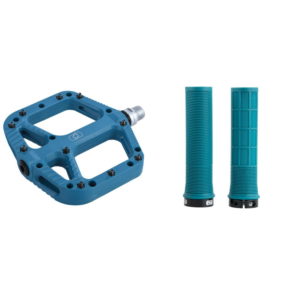 Oxford Loam Pedal & Driver Grip Bundle Blue