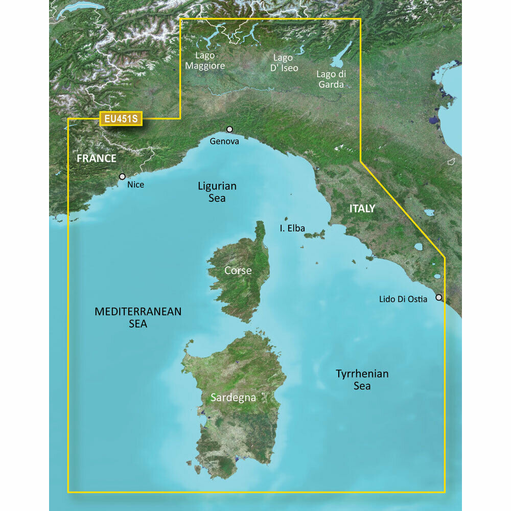 Garmin BlueChart G3 Vision - VEU451S: Ligurian Sea Corsica & Sardinia