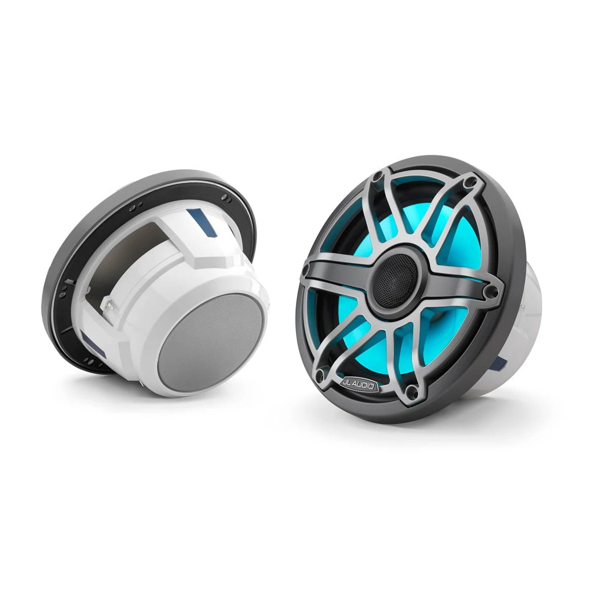 JL Audio M6 Marine Speakers - 7.7" - RGB LED - Titanium Sport
