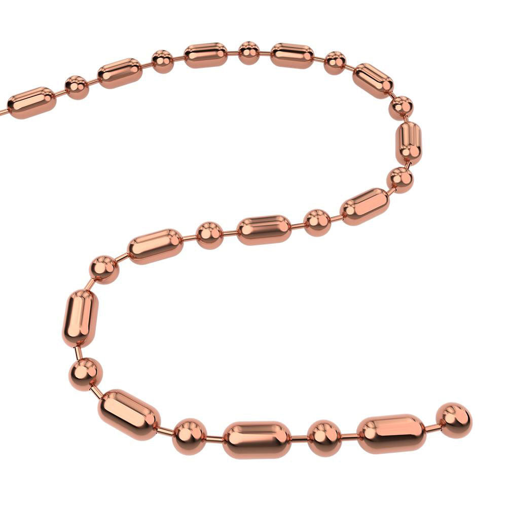 Q-Link Brand Bead-Bar Chain Copper 30'' for Pendants