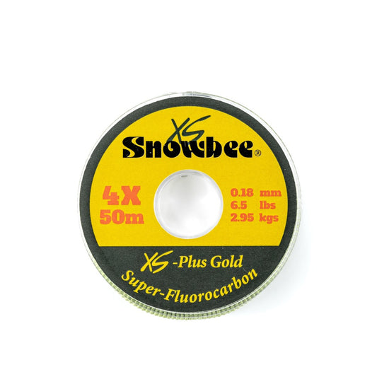 Snowbee XS-Plus Gold Super-Fluorocarbon Line 1X 0.24Mm 10.5Lbs X 50m