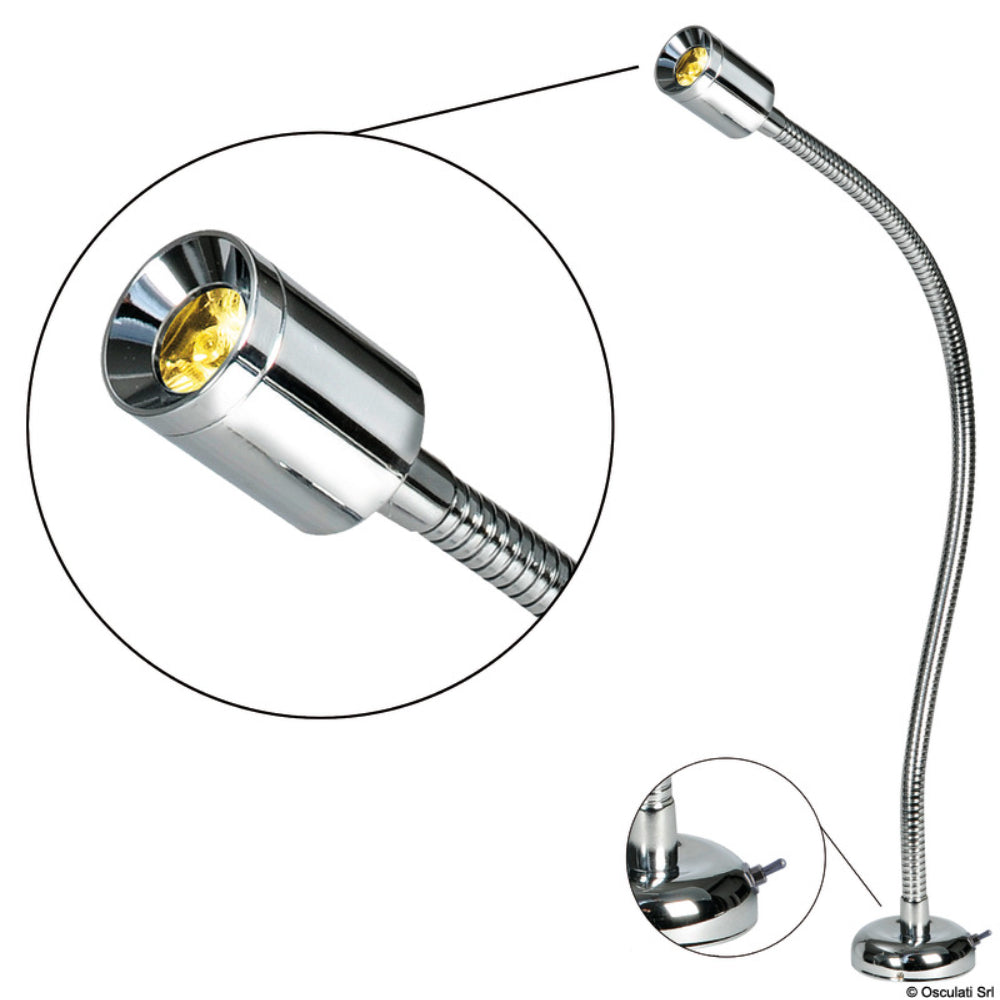 Osculati Chrome Articulated LED Spotlight