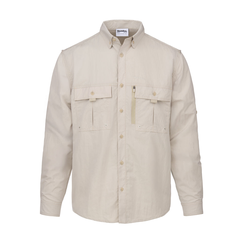 Snowbee Prestige Technical Fishing Shirt - Taupe - XXXL