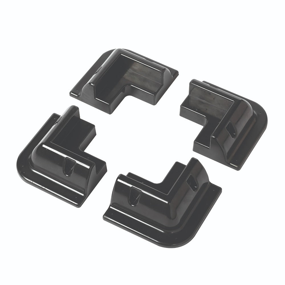 Solar Technology ABS Panel Corner Support Mounts - Black