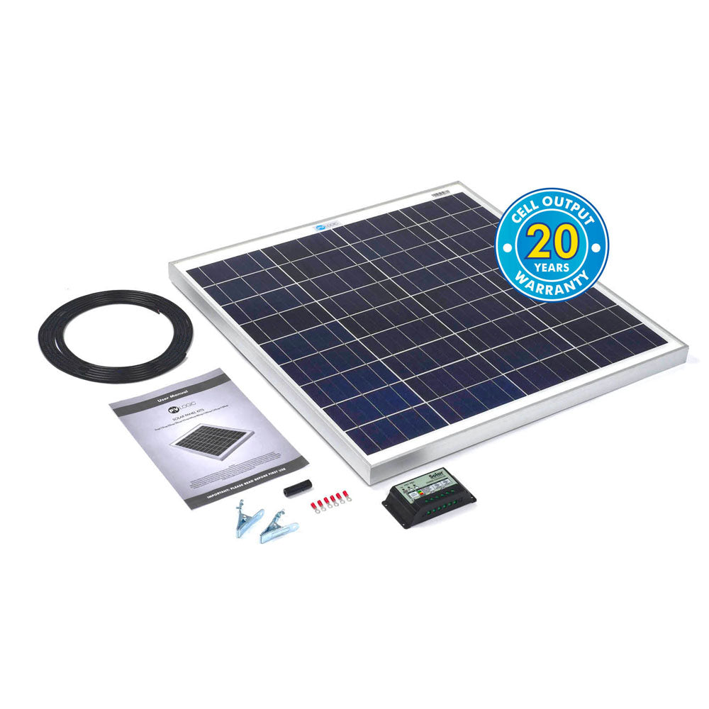 Solar Technology 60W Rigid Solar Panel Kit & 10Ah Charge Controller