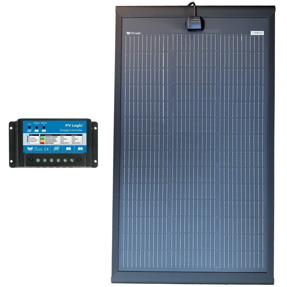 Solar Technology 100W SlimEdge Rigid MHD Solar Panel & 10A PMW
