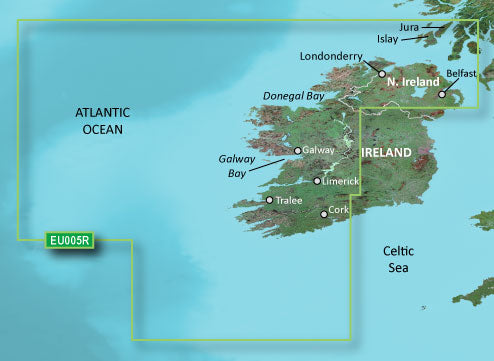 Garmin BlueChart G3 Vision Regular Area - VEU005R Ireland West Coast