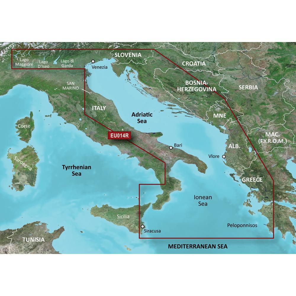 Garmin BlueChart G3 Regular Area - HXEU014R Italy Adriatic Sea
